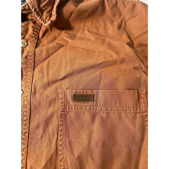 LOT(2) Carhartt S107SIE Shirts Burnt Orange/Gray Button Up Short Sleeve Mens XL - Picture 6 of 16